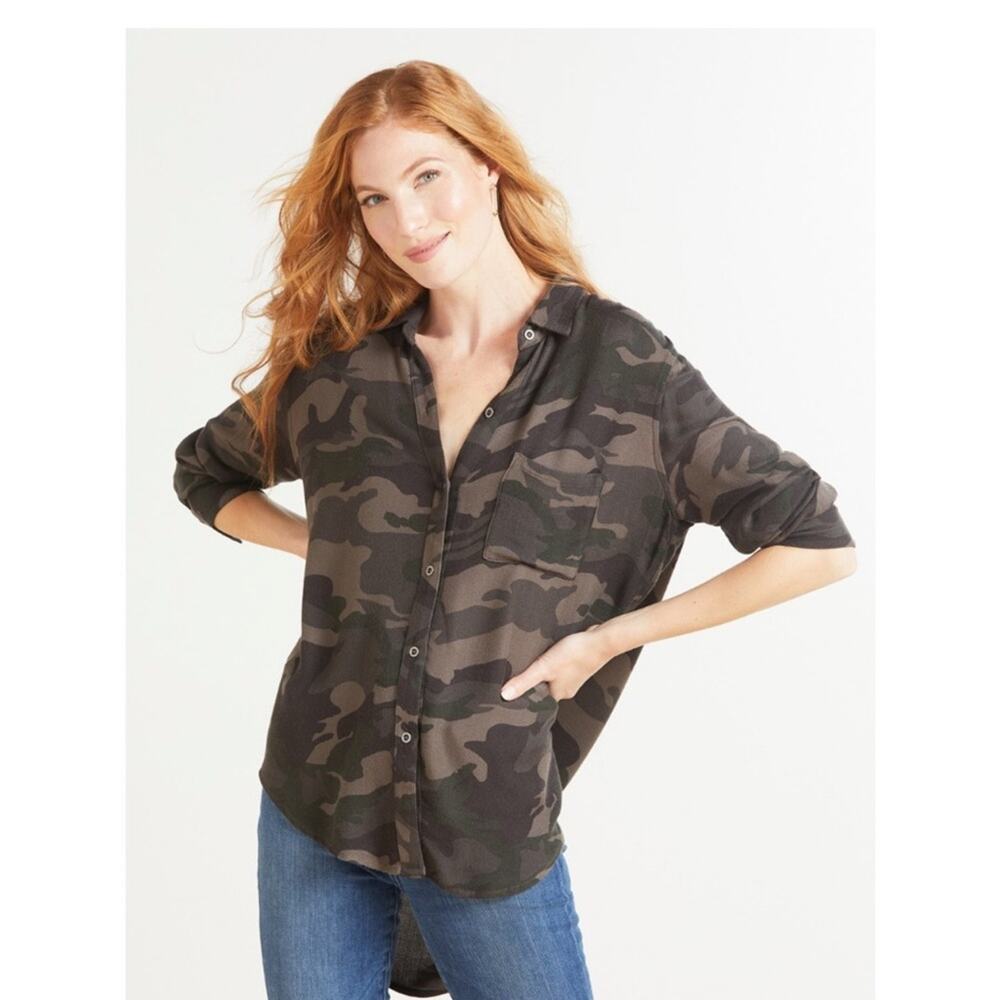 Rails Jordin Camo Button Down Forest Camo Small